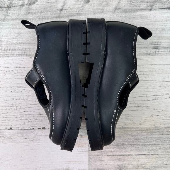 Zara Kids T-Strap Mary Jane Shoes Size EU 22 US 6 Black Embroidered Buckle Fall - Picture 2 of 9